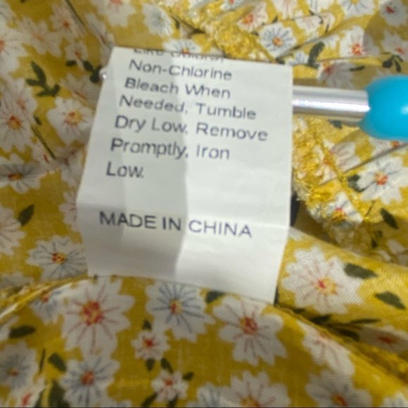 Shein Floral Print Halter Yellow Dress - Picture 9 of 9